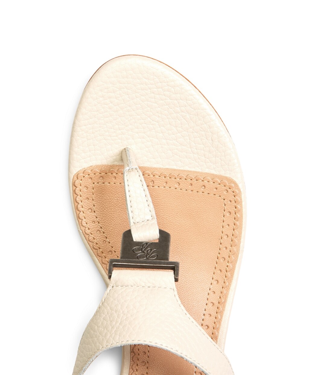 Tumbled Calfskin Thong Sandals