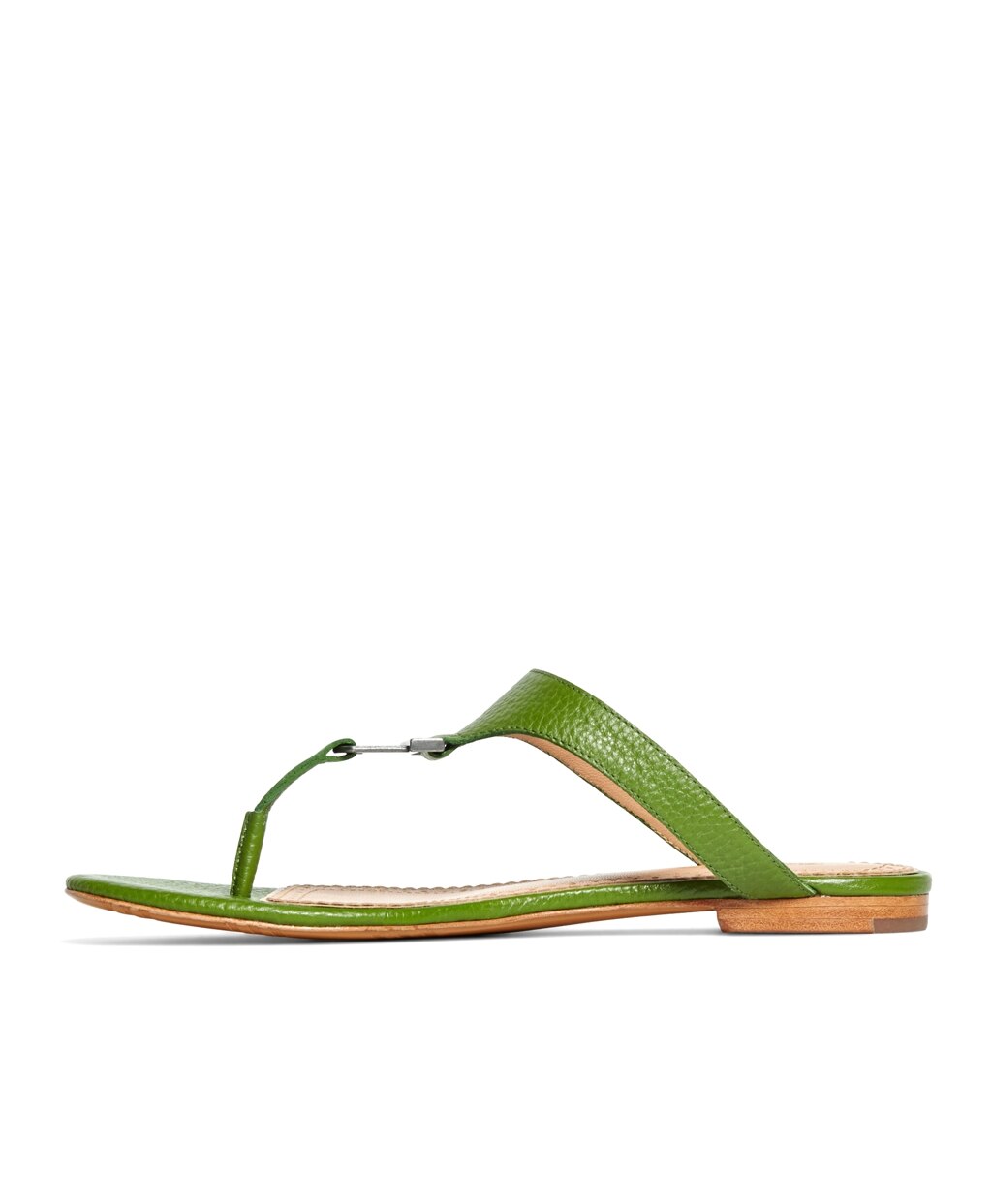 Tumbled Calfskin Thong Sandals