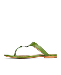 Tumbled Calfskin Thong Sandals