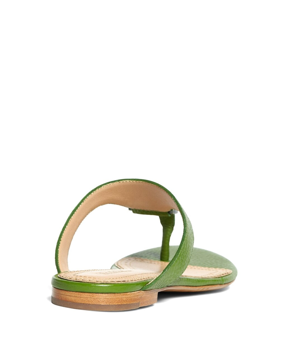 Tumbled Calfskin Thong Sandals