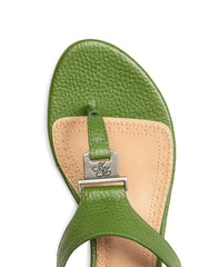 Tumbled Calfskin Thong Sandals