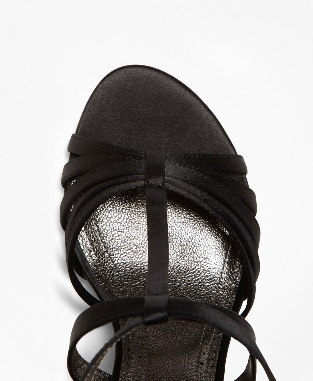 Satin High-Heeled Sandals