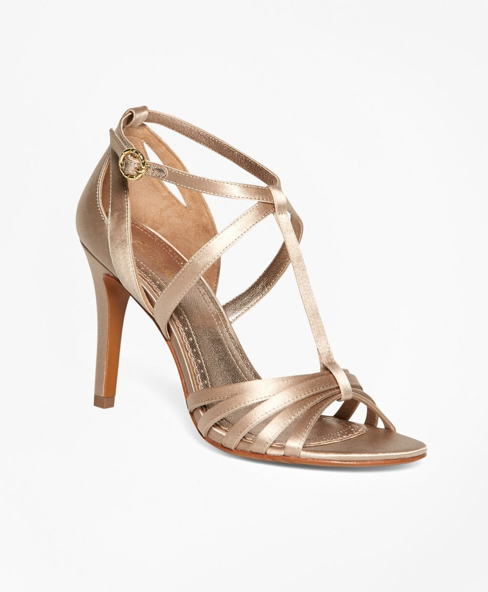 Satin High-Heeled Sandals