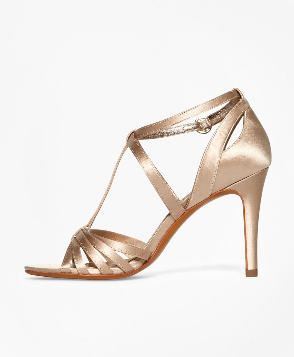 Satin High-Heeled Sandals
