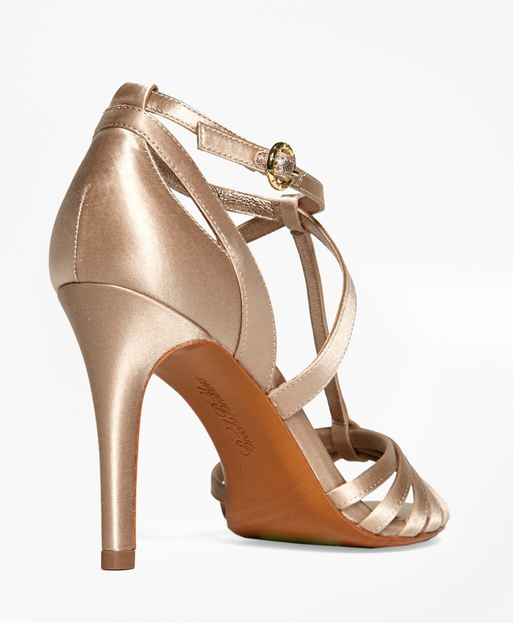Satin High-Heeled Sandals