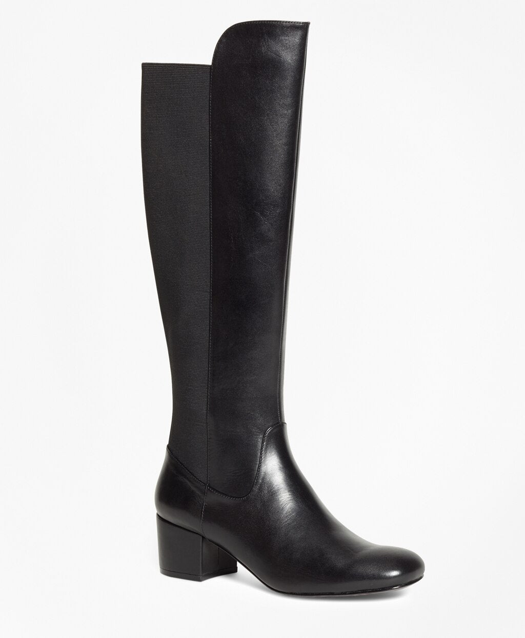 Elastic Back Leather Boots