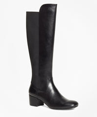 Elastic Back Leather Boots