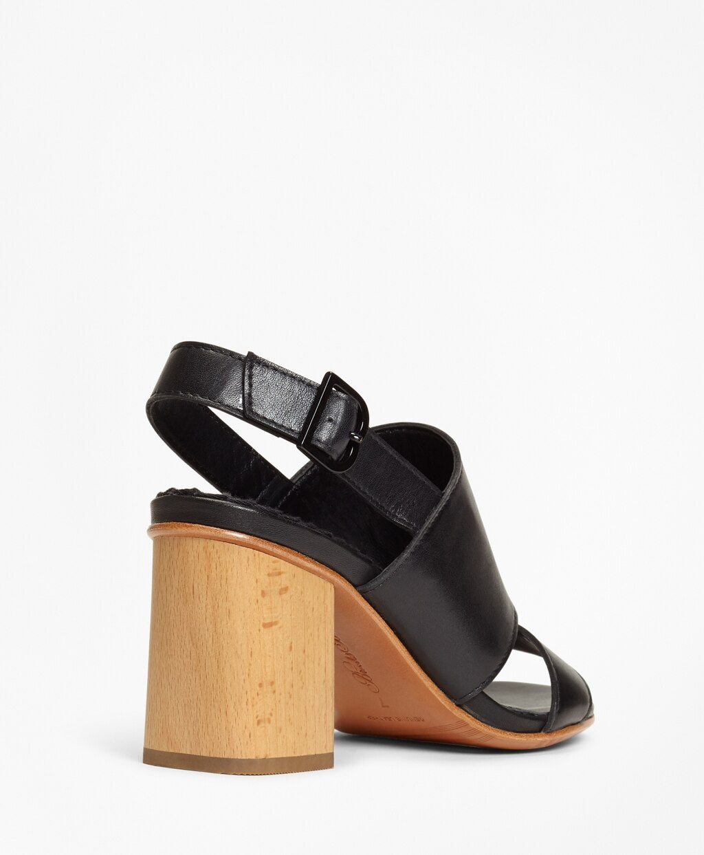Leather Block-Heel Sandals