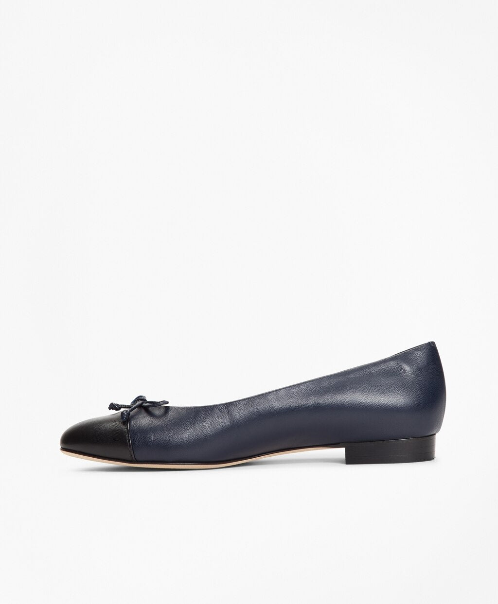 Color-block Leather Flats