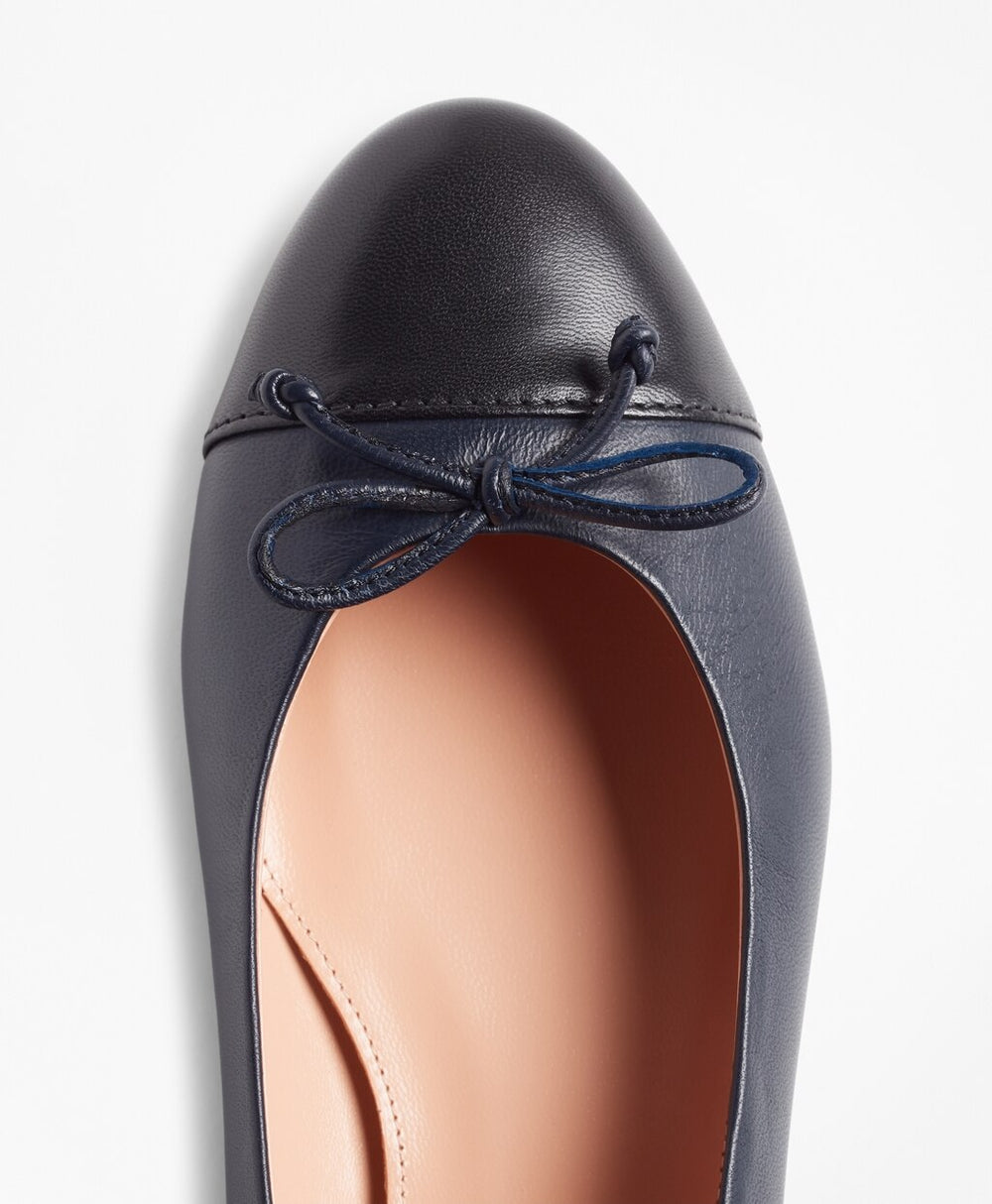 Color-block Leather Flats