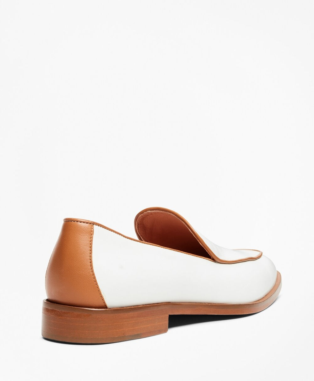 Leather Contrast-Trim Loafers