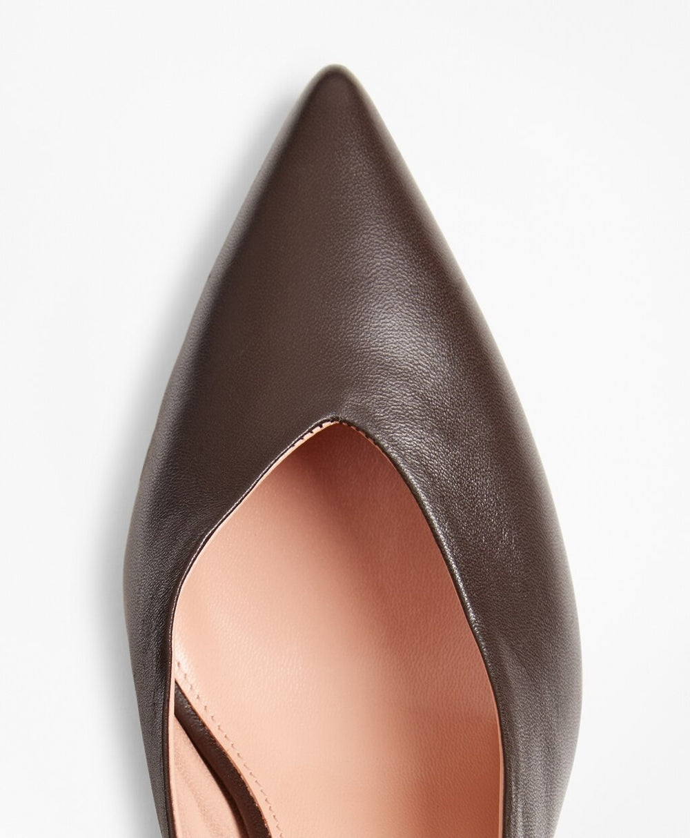 Leather Sling-Back Pumps
