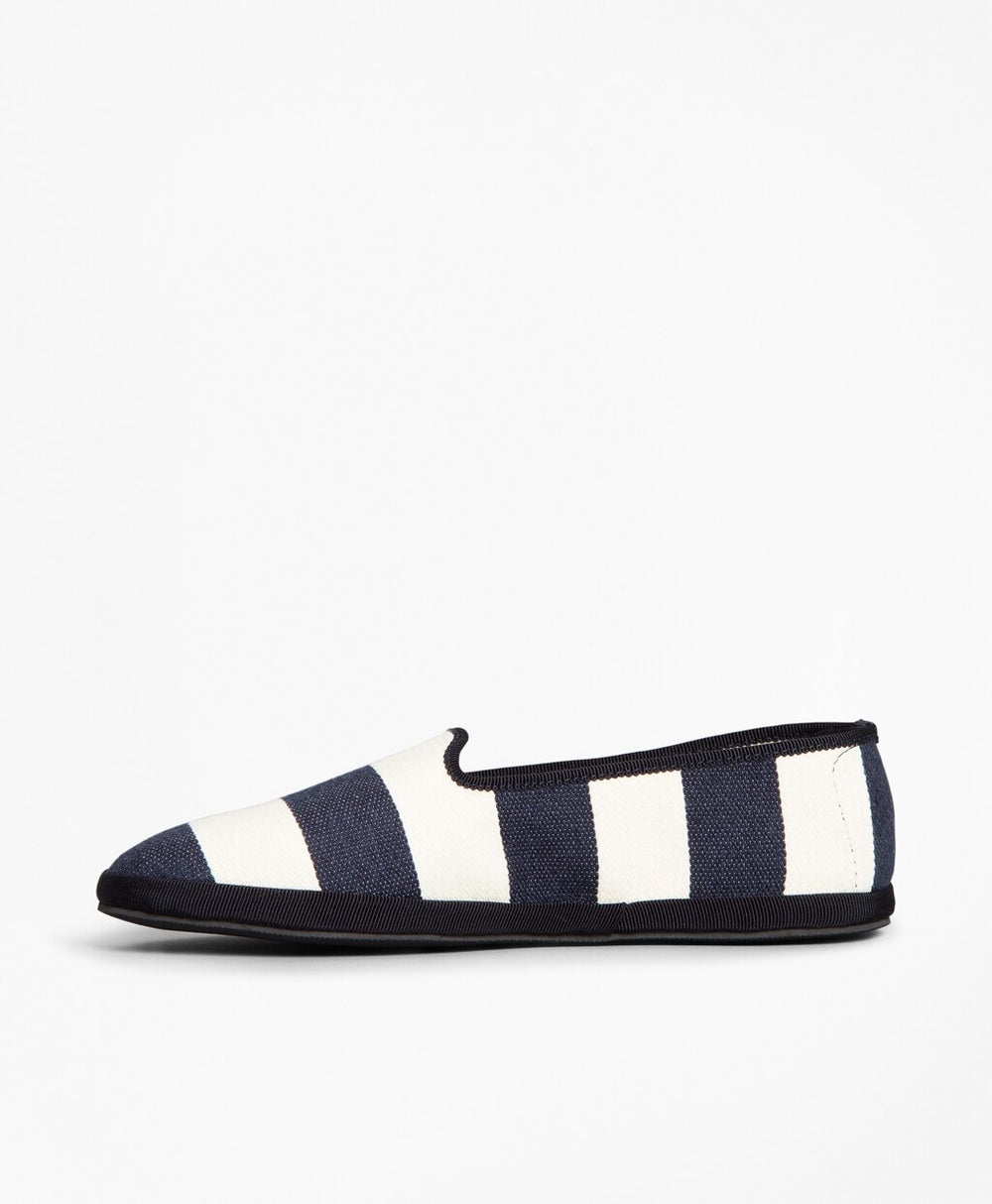 Striped Canvas Flats