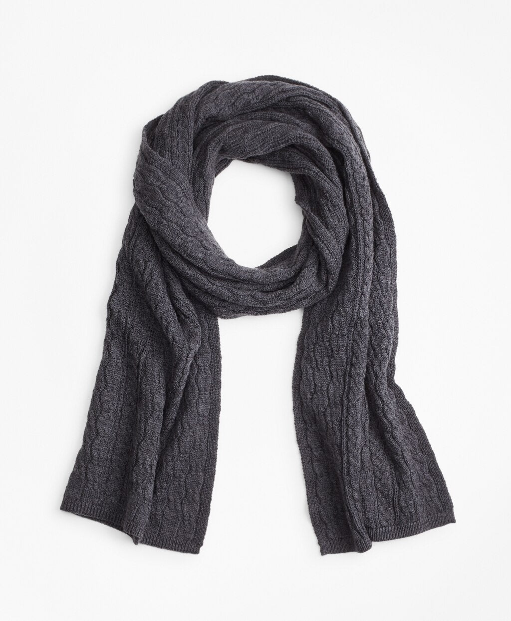 Cable-Knit Merino Wool Scarf