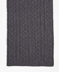 Cable-Knit Merino Wool Scarf