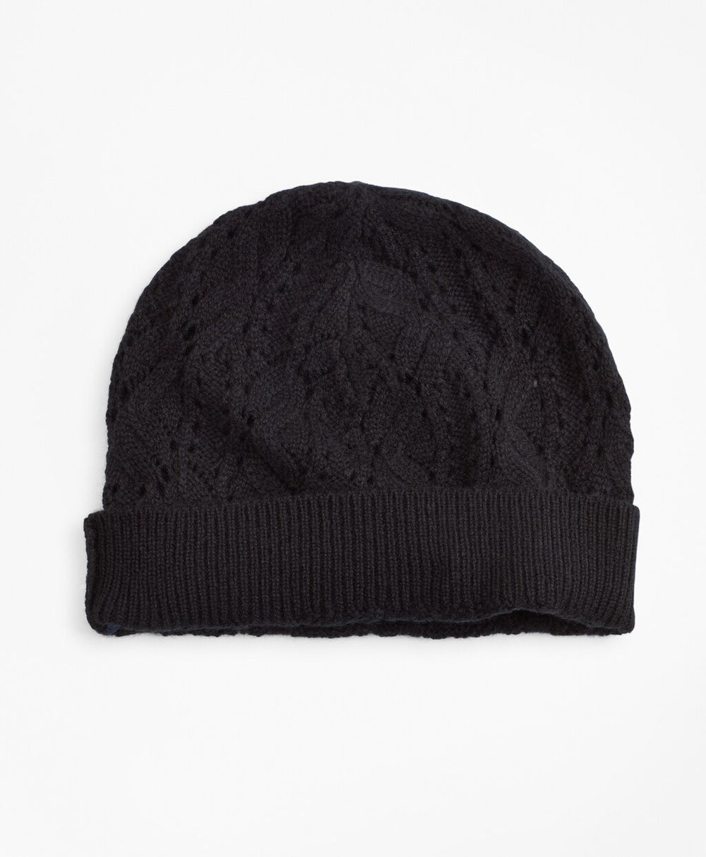 Pointelle Cable-Knit Cashmere Hat