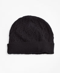 Pointelle Cable-Knit Cashmere Hat