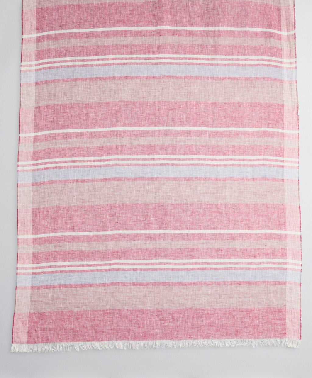 Striped Linen Oblong Scarf