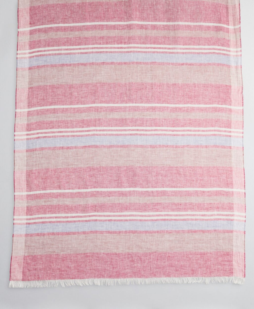 Striped Linen Oblong Scarf