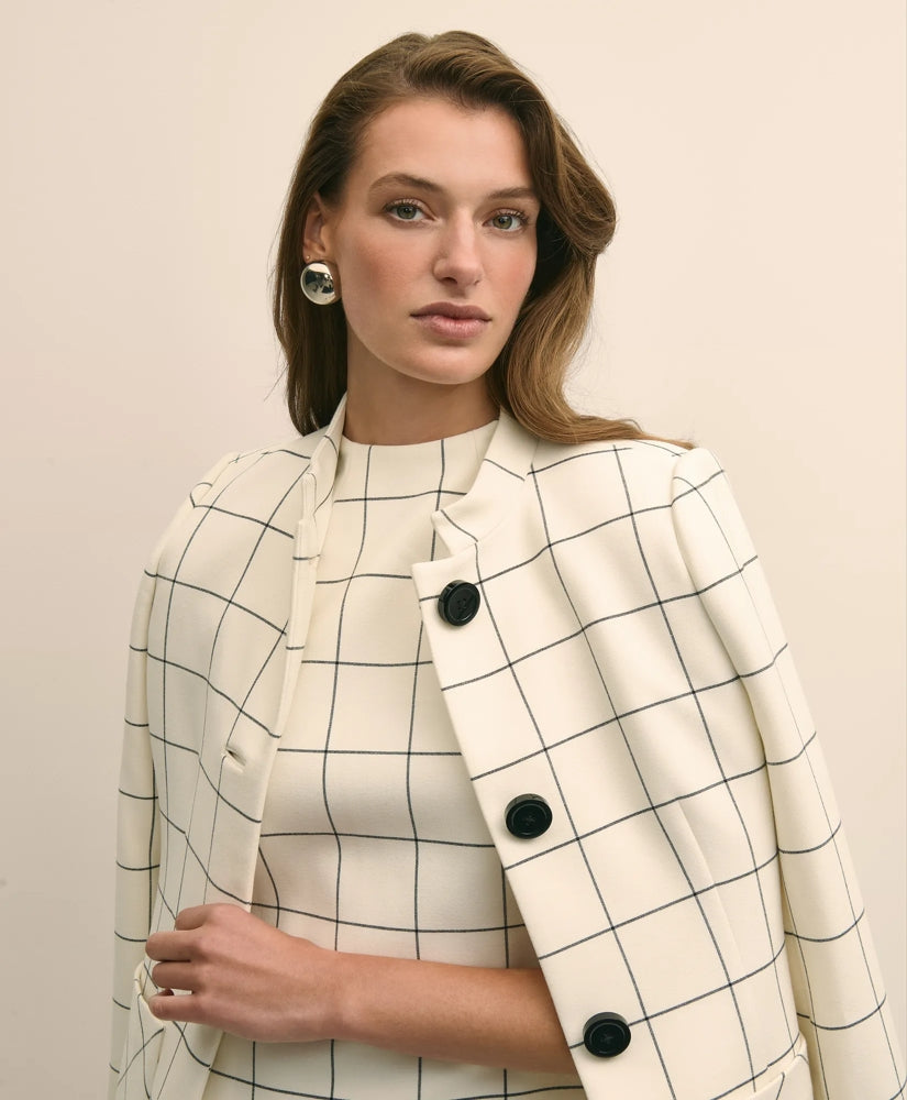Windowpane Jacket & Dress Set