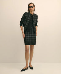 Windowpane Mini Skirt