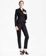 Double-Breasted Stretch Wool Tuxedo Jacket