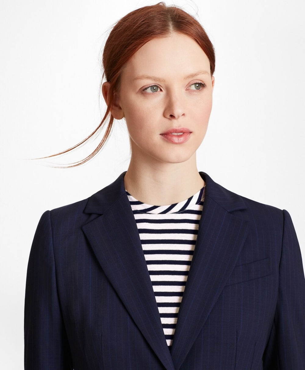 Pinstripe BrooksCool® Merino Wool Jacket