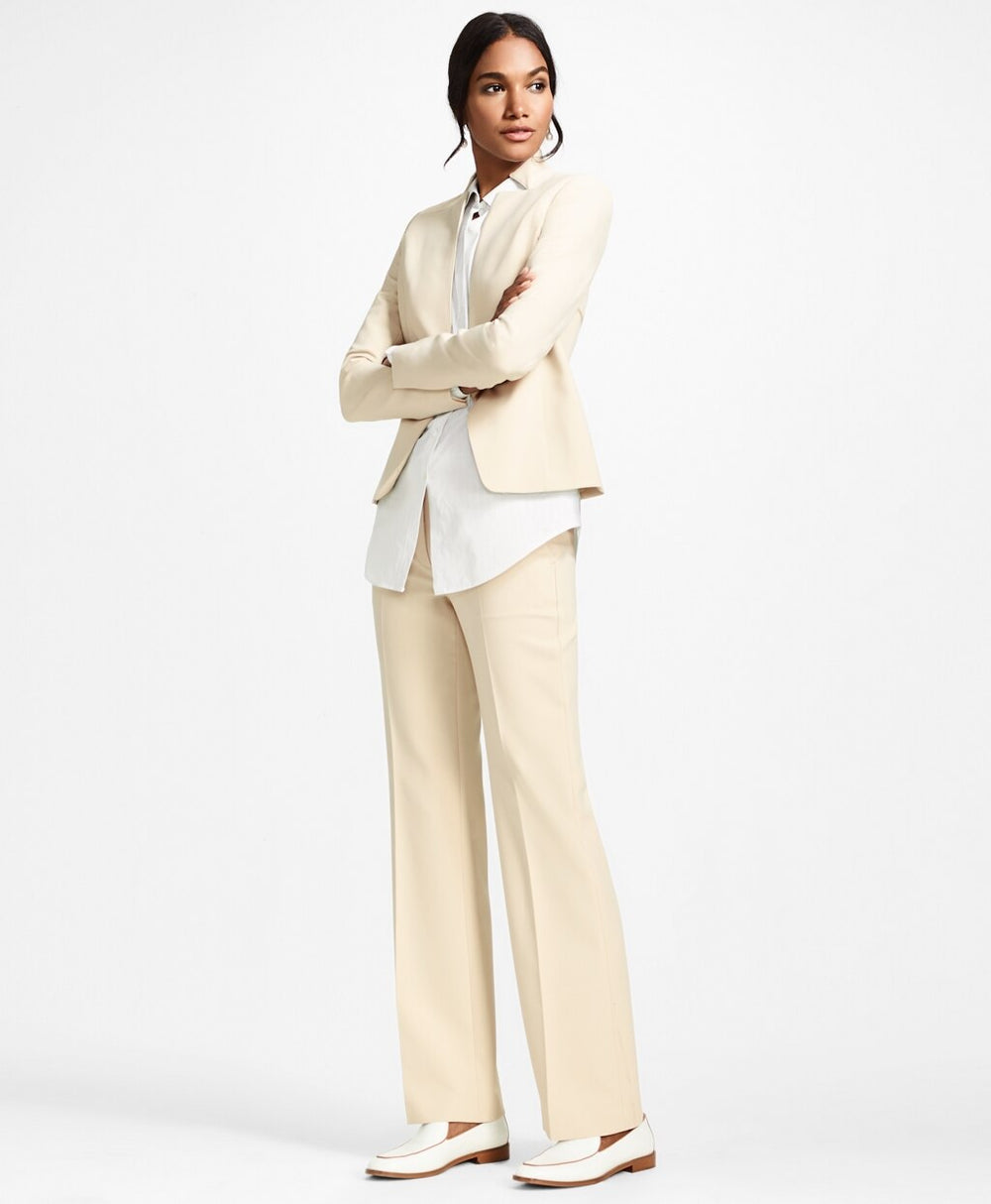 Double-Weave One-Button Jacket