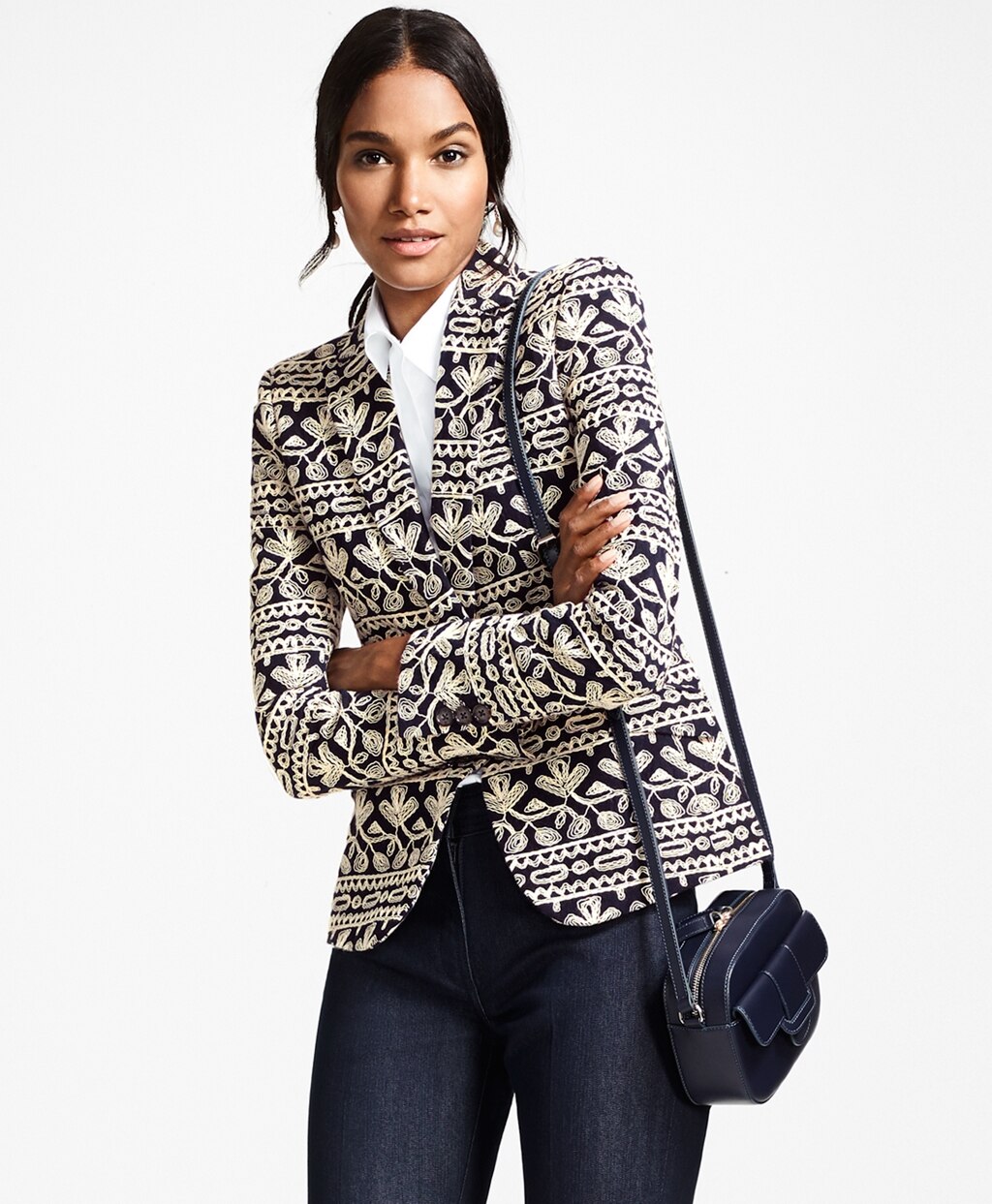 Embroidered Cotton Corduroy Jacket