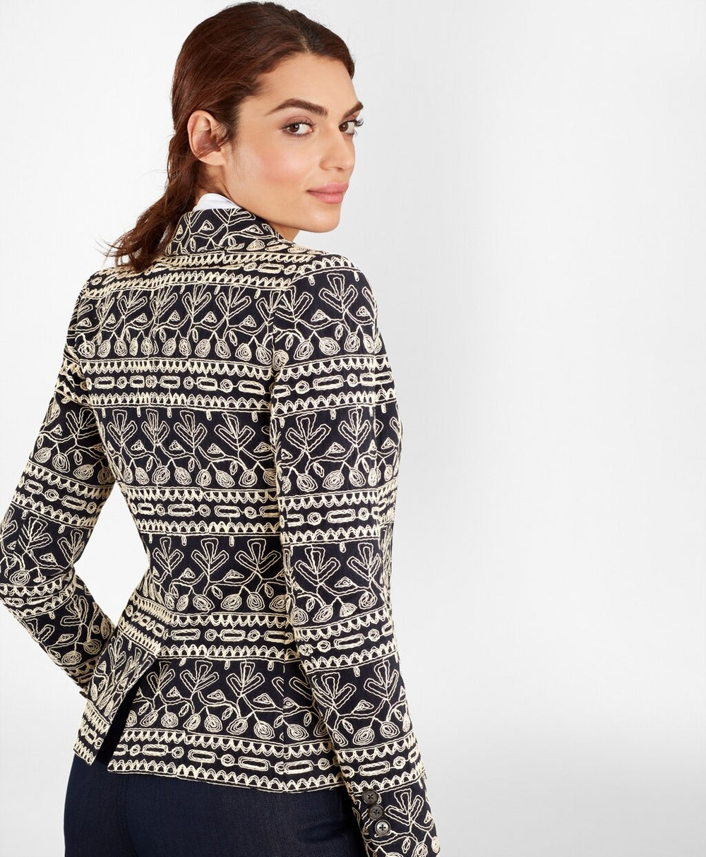 Embroidered Cotton Corduroy Jacket