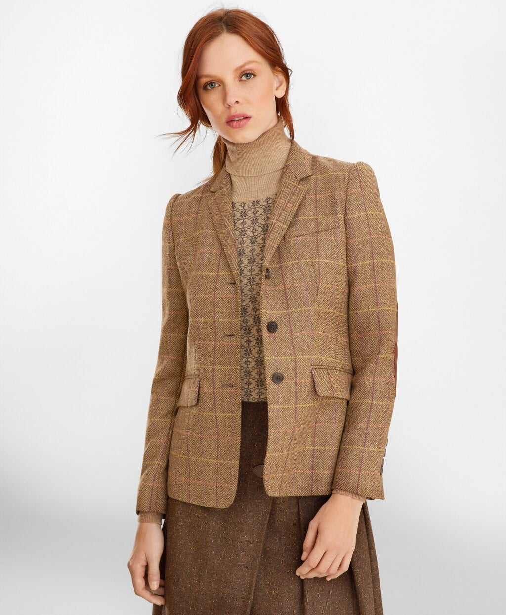 Checked Wool Tweed Hacking Jacket