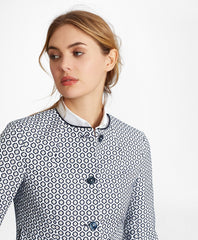 Floral Jacquard Cropped Jacket