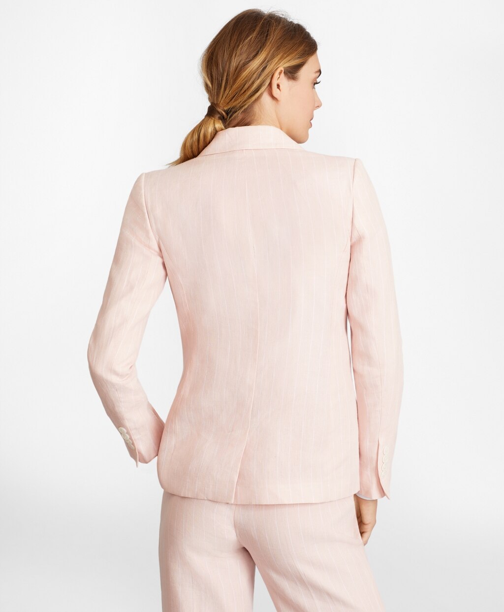 Pinstriped Linen Jacket