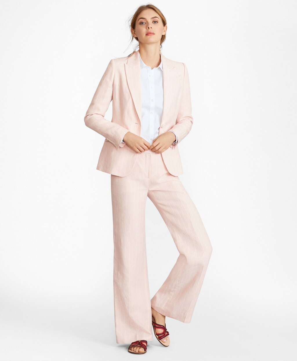 Pinstriped Linen Jacket