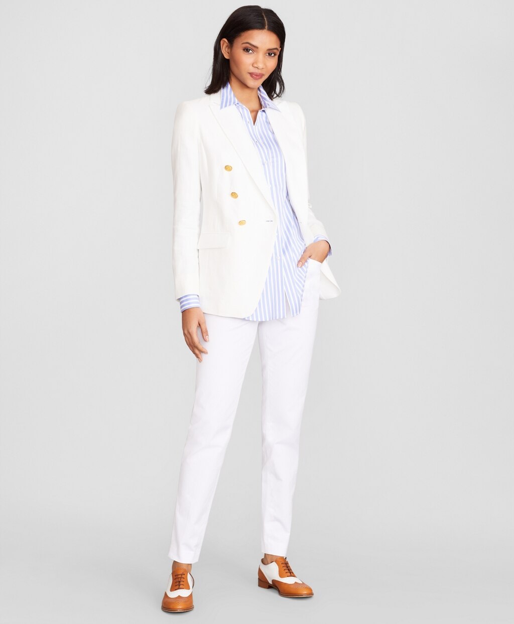 Irish Linen Double-Breasted Blazer