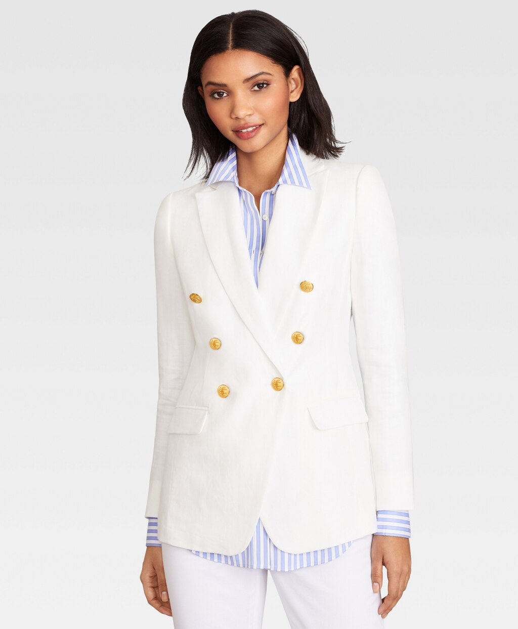 Irish Linen Double-Breasted Blazer