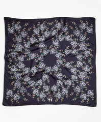 Wildflower-Print Silk Square Scarf