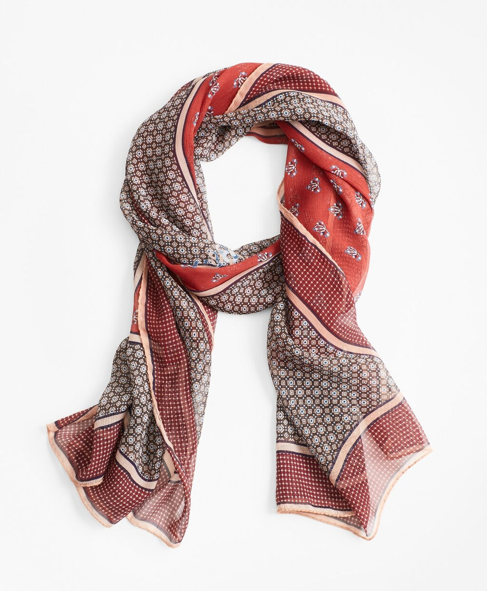 Foulard Silk Chiffon Oblong Scarf