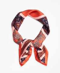 Mixed-Print Silk Square Scarf