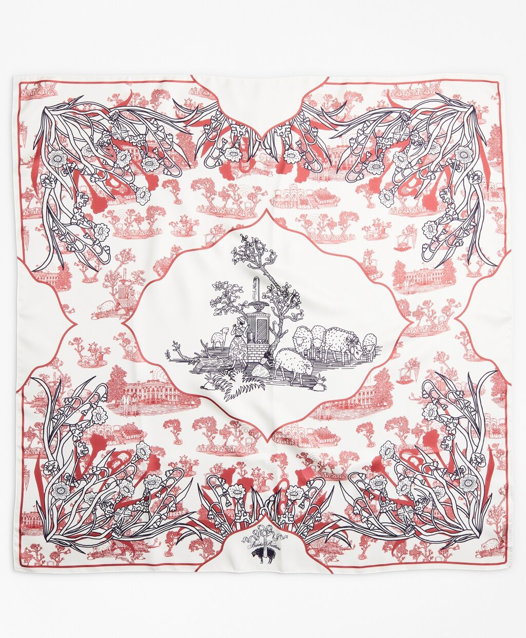 Toile Silk Square Scarf
