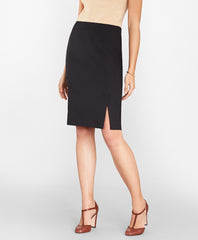 Checked BrooksCool® Merino Wool Pencil Skirt