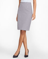 Floral Jacquard Pencil Skirt
