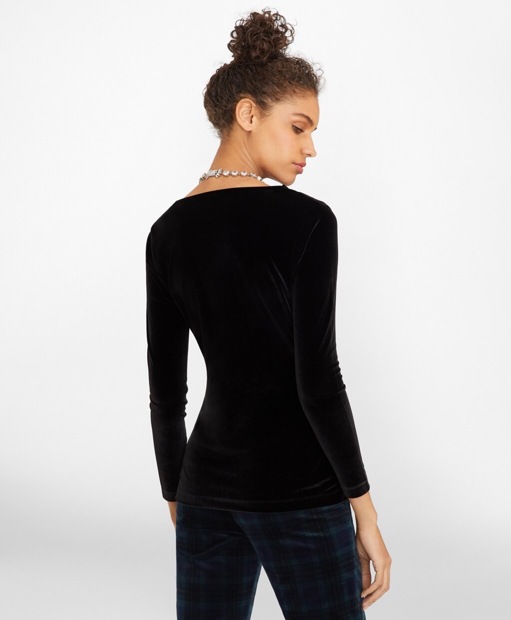 Ruched Velvet Top