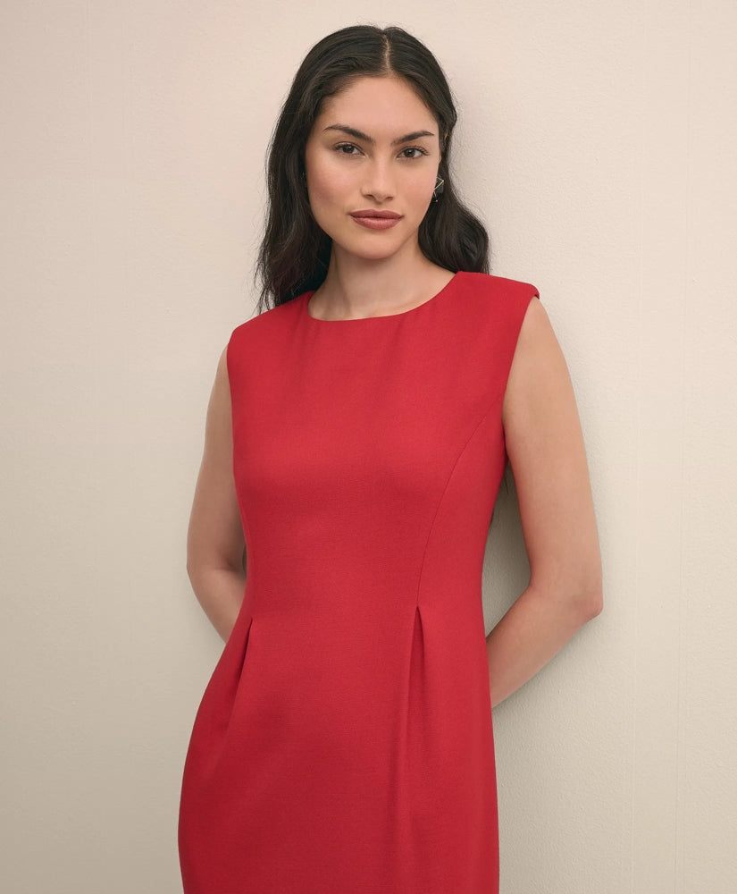 Wool Blend Tulip Sheath Dress