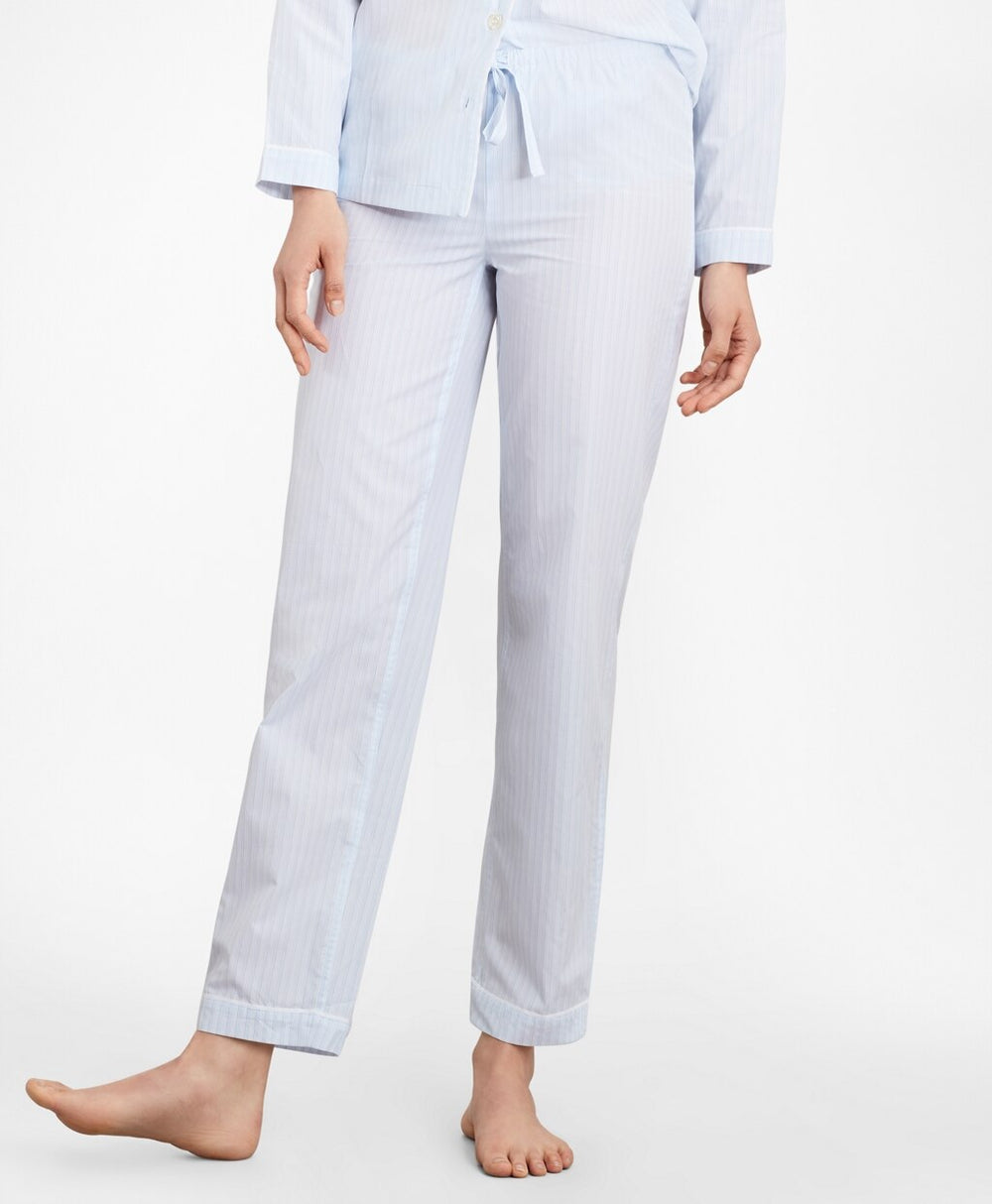 Striped Cotton Poplin Pajama Set