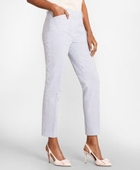 Striped Stretch Cotton Seersucker Pants