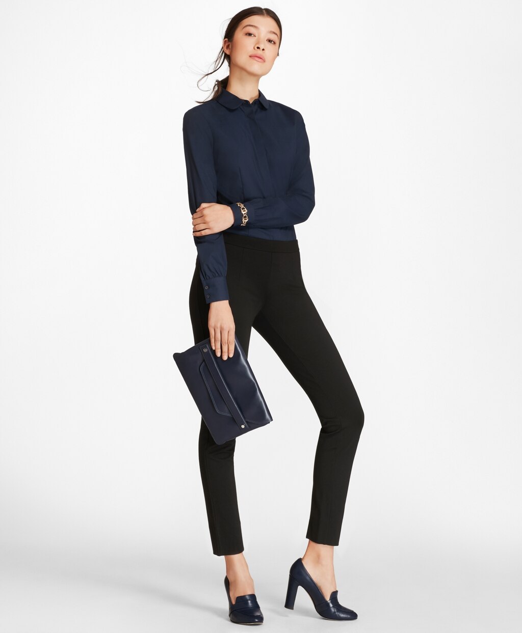 Ponte Knit Ankle Pants