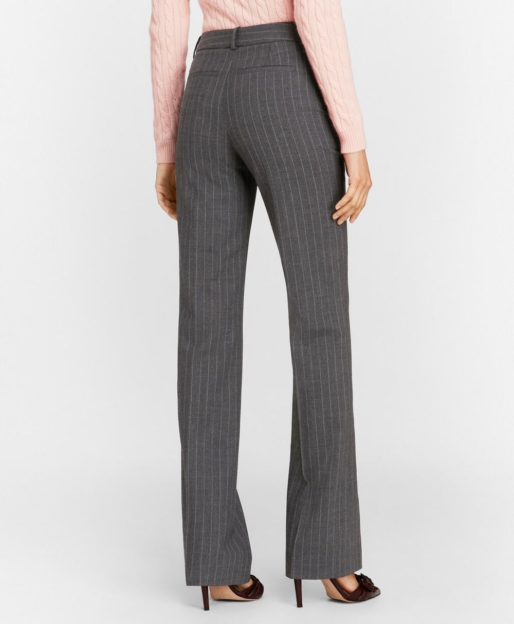 Pinstripe Stretch Wool Pants