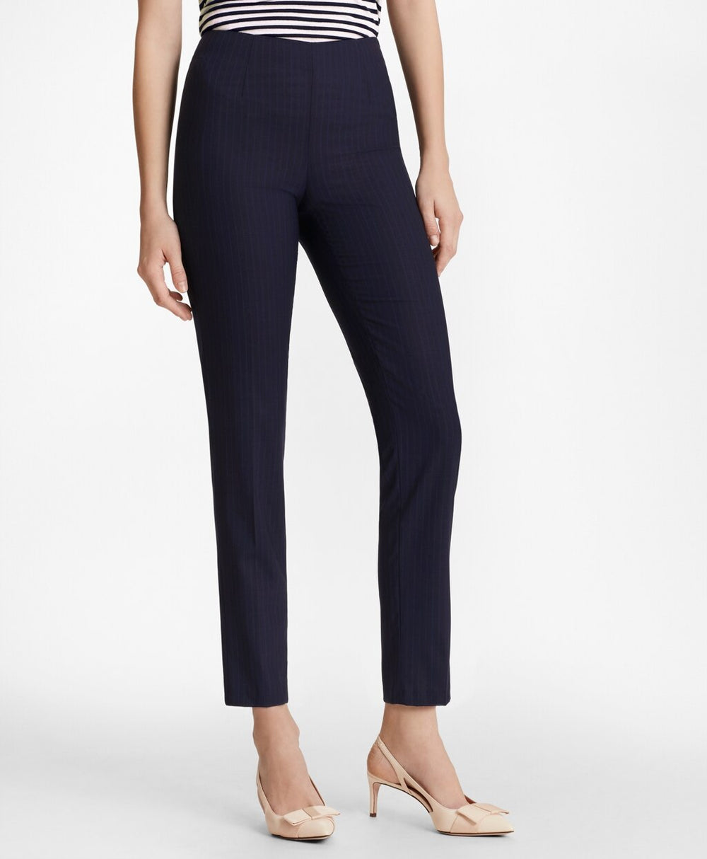 Pinstripe BrooksCool® Merino Wool Ankle Pants