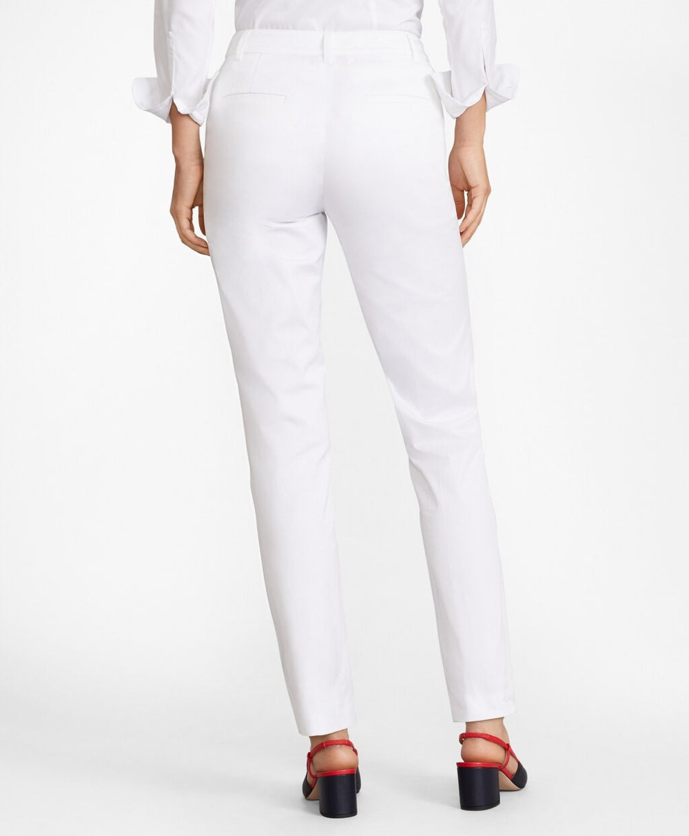 Stretch Cotton Twill Ankle Pants